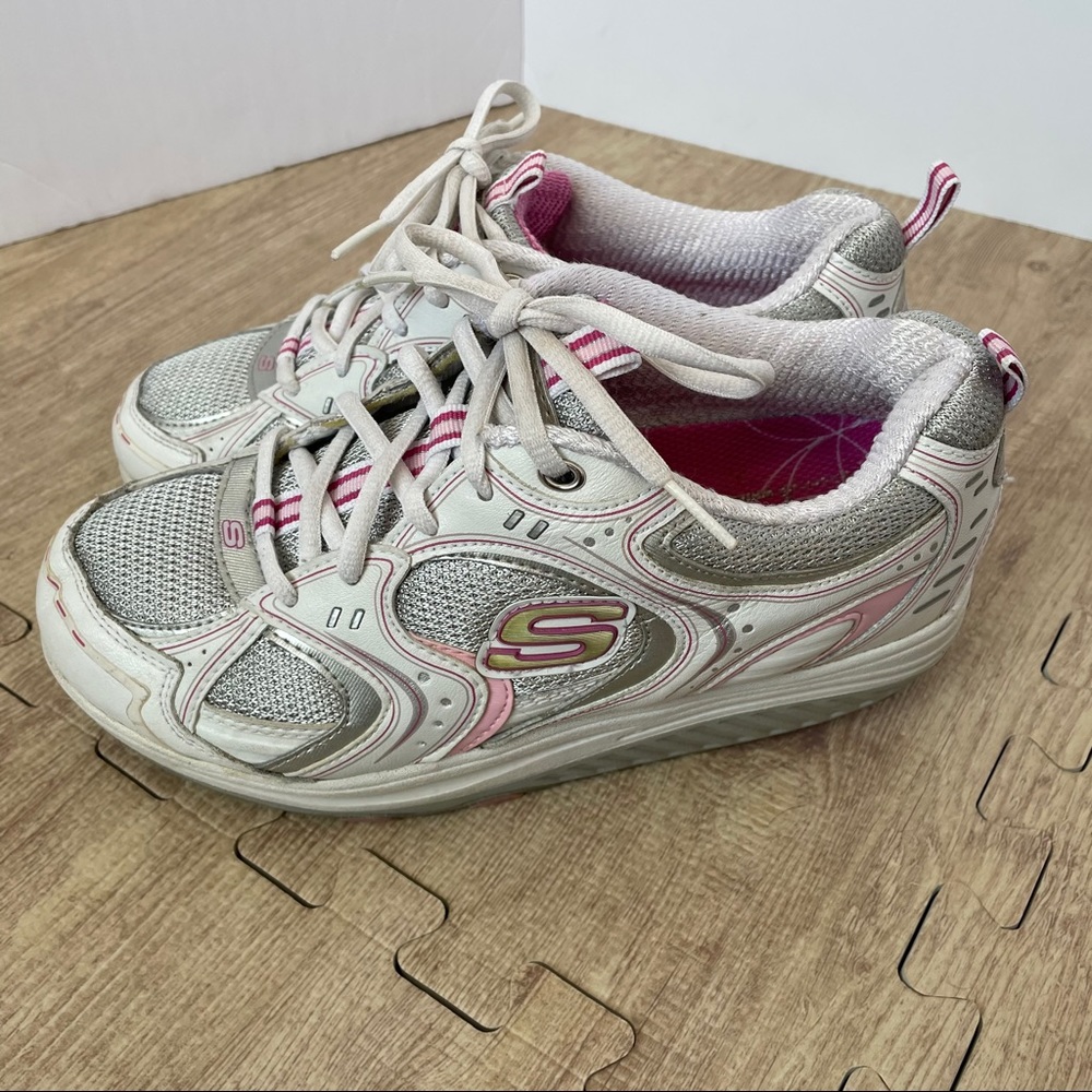 Skechers Shape Ups Toning Shoes Women’s 7 White